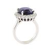 Image 4 : 11.05 ctw Sapphire And Diamond Ring - 14KT White Gold