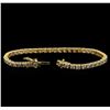 Image 3 : 14KT Yellow Gold 5.01 ctw Diamond Tennis Bracelet