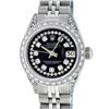 Image 1 : Rolex Ladies Stainless Steel 26MM Black Diamond Lugs Datejust Wristwatch