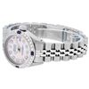 Image 5 : Rolex Ladies Stainless Steel Pink MOP Diamond & Sapphire 26MM Datejust Wristwatc