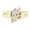 Image 2 : 0.57 ctw Diamond Wedding Ring Soldered To Band - 14KT Yellow Gold
