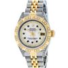 Image 2 : Rolex Ladies 2 Tone 18K MOP Sapphire String Diamond Lugs Datejust Wristwatch Wit