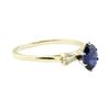 Image 1 : 1.17 ctw Blue Sapphire and Diamond Ring - 14KT Yellow Gold