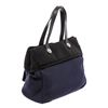 Image 3 : Chanel Black Blue Nylon Rue Cambon Large Shopping Tote Bag