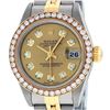 Image 2 : Rolex Ladies Quickset 2 Tone Champagne 1 ctw YG Diamond Datejust Wristwatch