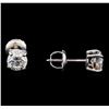 Image 2 : 1.02 ctw Diamond Stud Earrings - 14KT White Gold