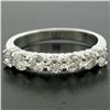 Image 3 : NEW 14K White Gold 1.25 ctw Prong Large Round Brilliant Diamond Wedding Band Rin