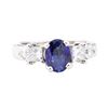 Image 2 : 1.97 ctw Sapphire And Diamond Ring - Platinum