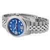 Image 7 : Rolex Mens Stainless Steel Blue Diamond 36MM Datejust Wristwatch