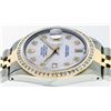 Image 5 : Rolex Mens 2 Tone 14K MOP Princess Cut Diamond Datejust Wristwatch With Rolex Bo