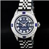 Image 1 : Rolex Ladies Stainless Steel 18K Gold Bezel Blue Diamond Lugs Datejust Wristwatc