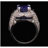 Image 5 : 12.45 ctw Sapphire and Diamond Ring - 14KT White Gold