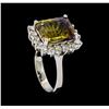 Image 4 : 4.62 ctw Ametrine Quartz and Diamond Ring - 14KT White Gold