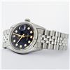 Image 4 : Rolex Mens Stainless Steel 36MM Black Diamond Datejust Wristwatch With Rolex Box