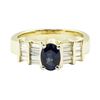 Image 2 : 1.36 ctw Oval Brilliant Blue Sapphire And Diamond Ring - 14KT Yellow Gold