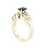 Image 4 : 1.36 ctw Oval Brilliant Blue Sapphire And Diamond Ring - 14KT Yellow Gold