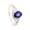 Image 4 : 1.98 ctw Sapphire and Diamond Ring - 14KT White Gold