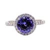 Image 1 : 2.59 ctw Tanzanite and Diamond Ring - 14KT White Gold