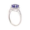 Image 4 : 2.59 ctw Tanzanite and Diamond Ring - 14KT White Gold