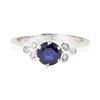Image 2 : 1.44 ctw Sapphire and Diamond Ring - 18KT White Gold