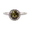 Image 1 : 1.87 ctw Sapphire and Diamond Ring - 18KT White Gold