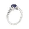 Image 4 : 1.98 ctw Sapphire and Diamond Ring - 18KT White Gold