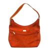 Image 1 : Gucci Orange Suede Leather Trim Shoulder Bag