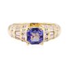 Image 2 : 2.15 ctw Blue Sapphire And Diamond Ring - 18KT Yellow Gold