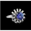 Image 1 : 14KT White Gold 3.36 ctw Tanzanite and Diamond Ring
