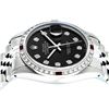 Image 3 : Rolex Mens Stainless Steel Black Diamond & Ruby 36MM Datejust Wristwatch