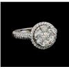 Image 1 : 14KT White Gold 1.35 ctw Diamond Ring
