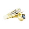 Image 1 : 1.85 ctw Blue Sapphire And Diamond Ring - 14KT Yellow Gold