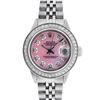 Image 2 : Rolex Ladies Stainless Steel Pink MOP Diamond Datejust Wriwatch
