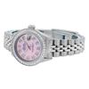 Image 4 : Rolex Ladies Stainless Steel Pink MOP Diamond Datejust Wriwatch