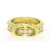 Image 1 : Jose Hess 18kt Yellow Gold 0.75 ctw Diamond Dual Buckle Band Ring