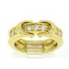Image 2 : Jose Hess 18kt Yellow Gold 0.75 ctw Diamond Dual Buckle Band Ring