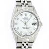 Image 1 : Rolex Mens Stainless Steel Mother Of Pearl Diamond 36MM Datejust Wristwatch With