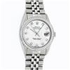 Image 2 : Rolex Mens Stainless Steel Mother Of Pearl Diamond 36MM Datejust Wristwatch With