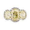 Image 2 : EGL USA Cert 8.66 ctw Fancy Yellow Diamond Ring - Platinum