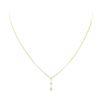 Image 1 : 0.25 ctw Past, Present, Future Diamond Three Stone Pendant with Chain - 14KT Yel