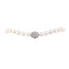 Image 3 : 0.74 ctw Diamond and South Sea Pearl Necklace - 14KT White Gold