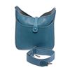 Image 1 : Hermes Blue Jean Clemence Leather Evelyne III GM Bag