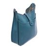 Image 2 : Hermes Blue Jean Clemence Leather Evelyne III GM Bag