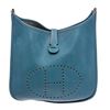 Image 5 : Hermes Blue Jean Clemence Leather Evelyne III GM Bag
