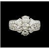 Image 2 : 14KT White Gold 3.17 ctw Diamond Ring