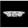 Image 2 : 1.00 ctw Diamond Three Stone Ring - 14KT White Gold