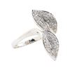 Image 1 : 0.42 ctw Diamond Ring - 18KT White Gold