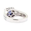 Image 3 : 2.28 ctw Sapphire And Diamond Ring - 14KT White Gold