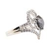Image 2 : 3.33 ctw Black Diamond and Diamond Ring - 18KT White Gold