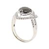 Image 4 : 3.33 ctw Black Diamond and Diamond Ring - 18KT White Gold